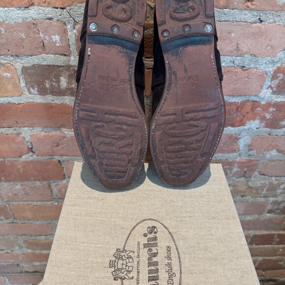 Church's Ketsby Suede Monk Strap Loafers - Brown Fringed Wingtip - Picture 6 of 6